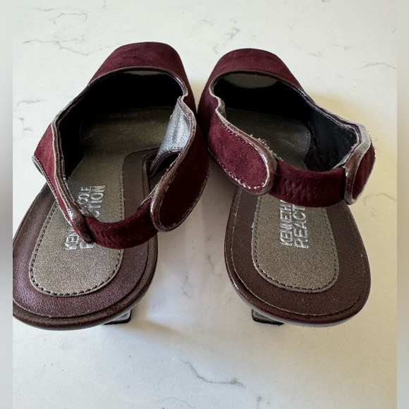 Kenneth Cole Reaction Dark Red ombré clear heel slingbacks - Picture 8 of 13